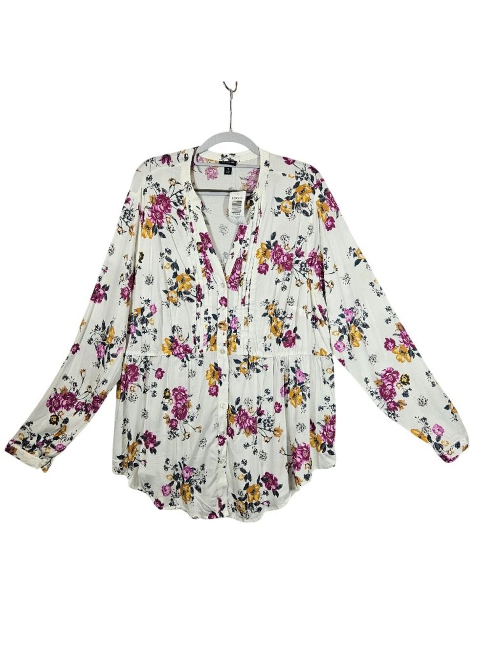 NWT Torrid peasant blouse women 14 Floral Peplum Peasant Career Office boho